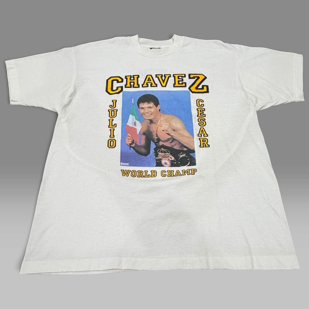Vintage 1993 Julio Cesar Chavez Pernell Whitaker Boxing T Shirt XL Made USA